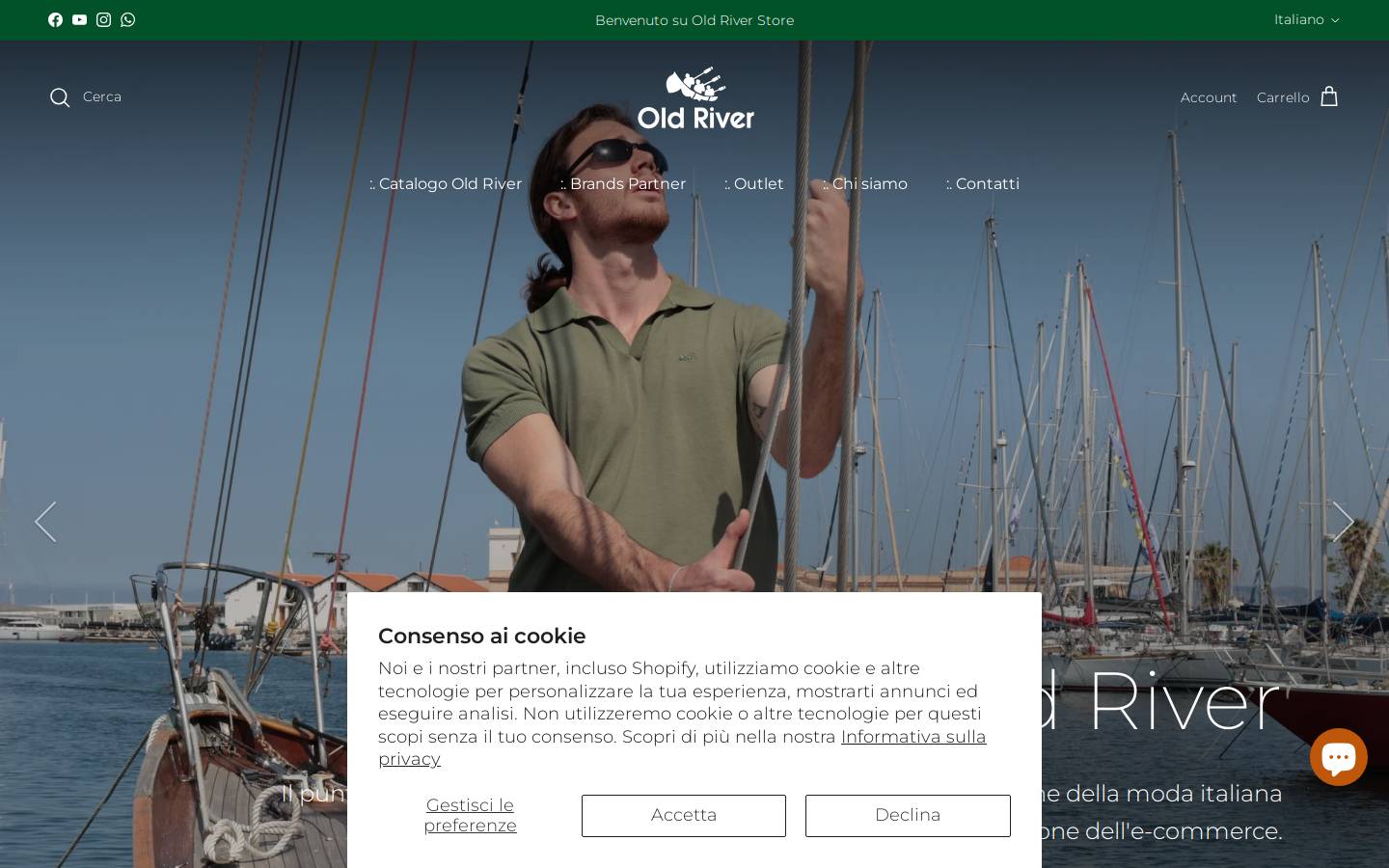 oldriverstore.com homepage screenshot