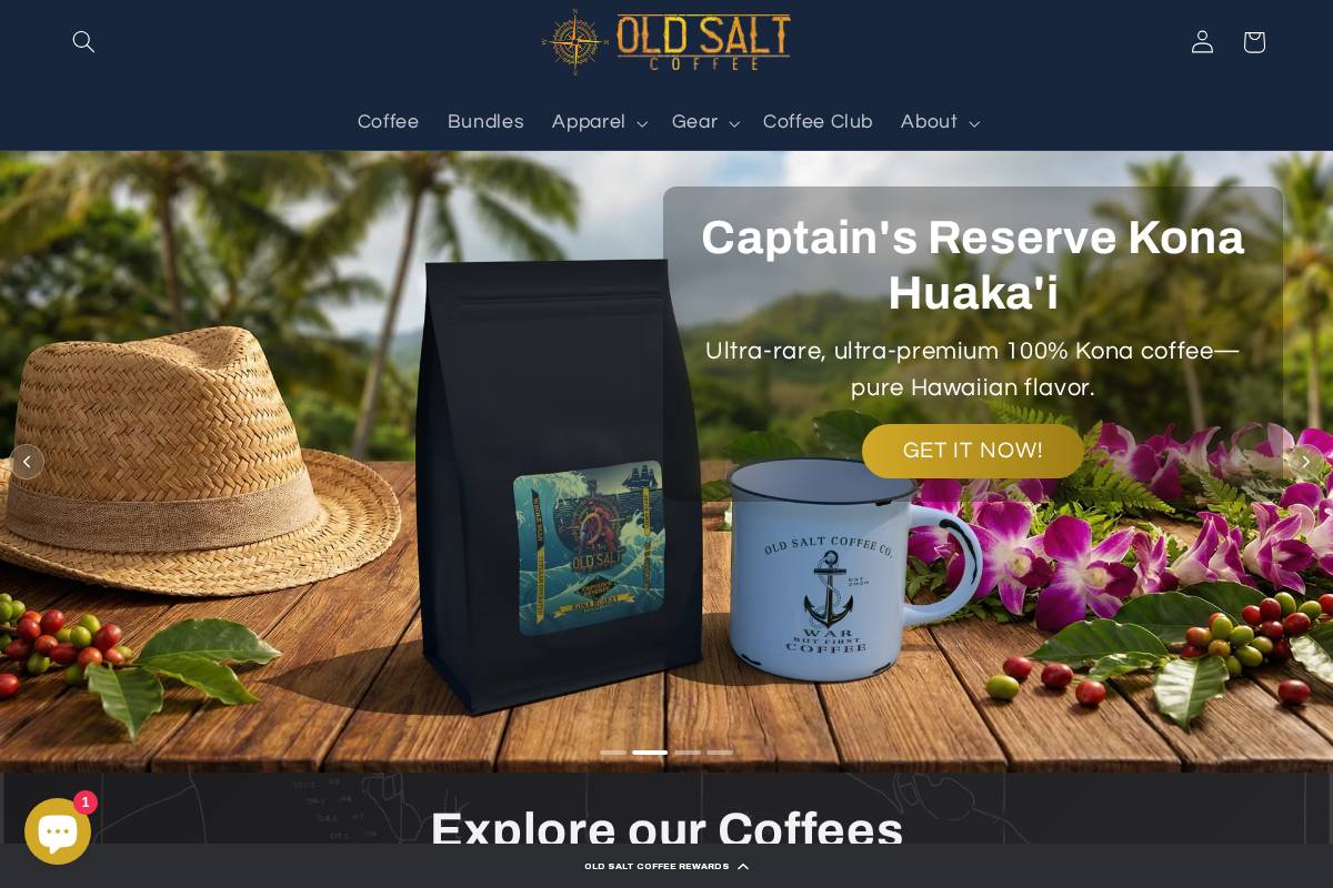 oldsaltcoffee.com homepage screenshot