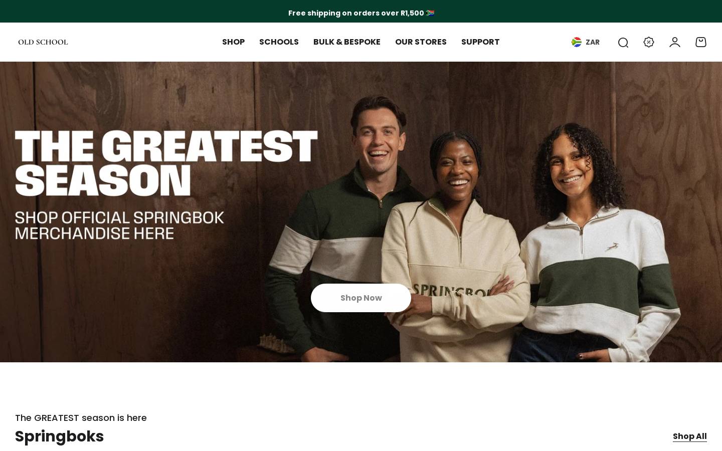 oldschool.co.za homepage screenshot