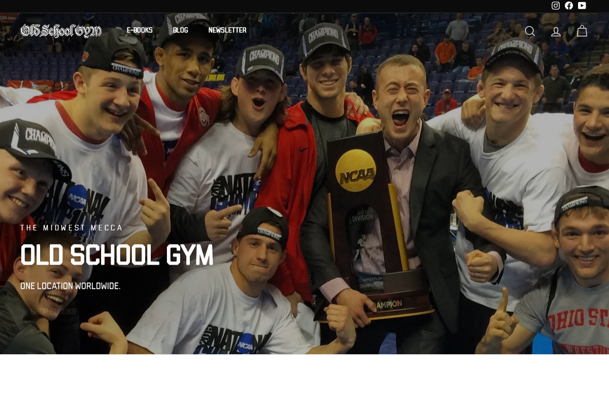 Old School Gym homepage screenshot