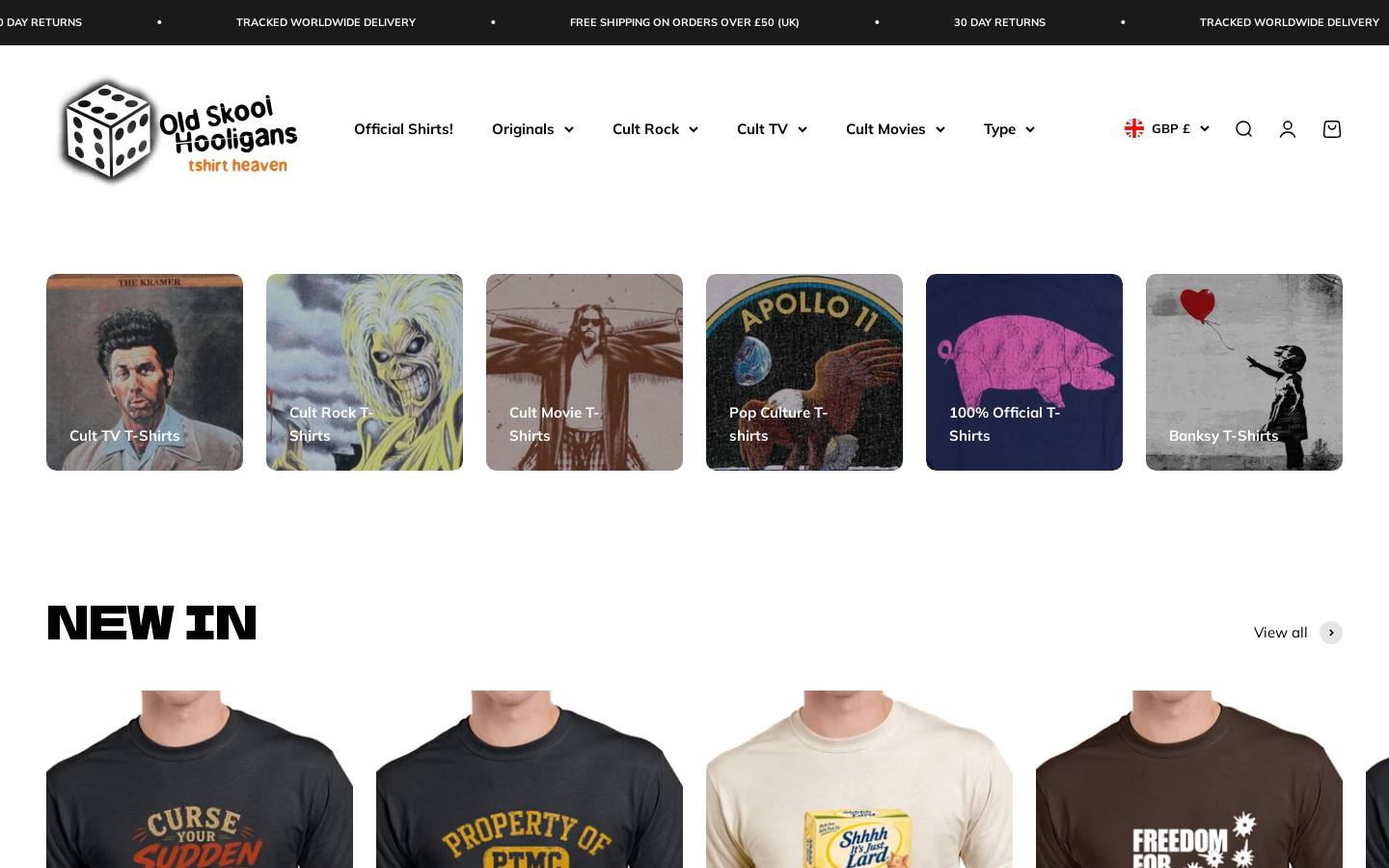 Old Skool Hooligans homepage screenshot