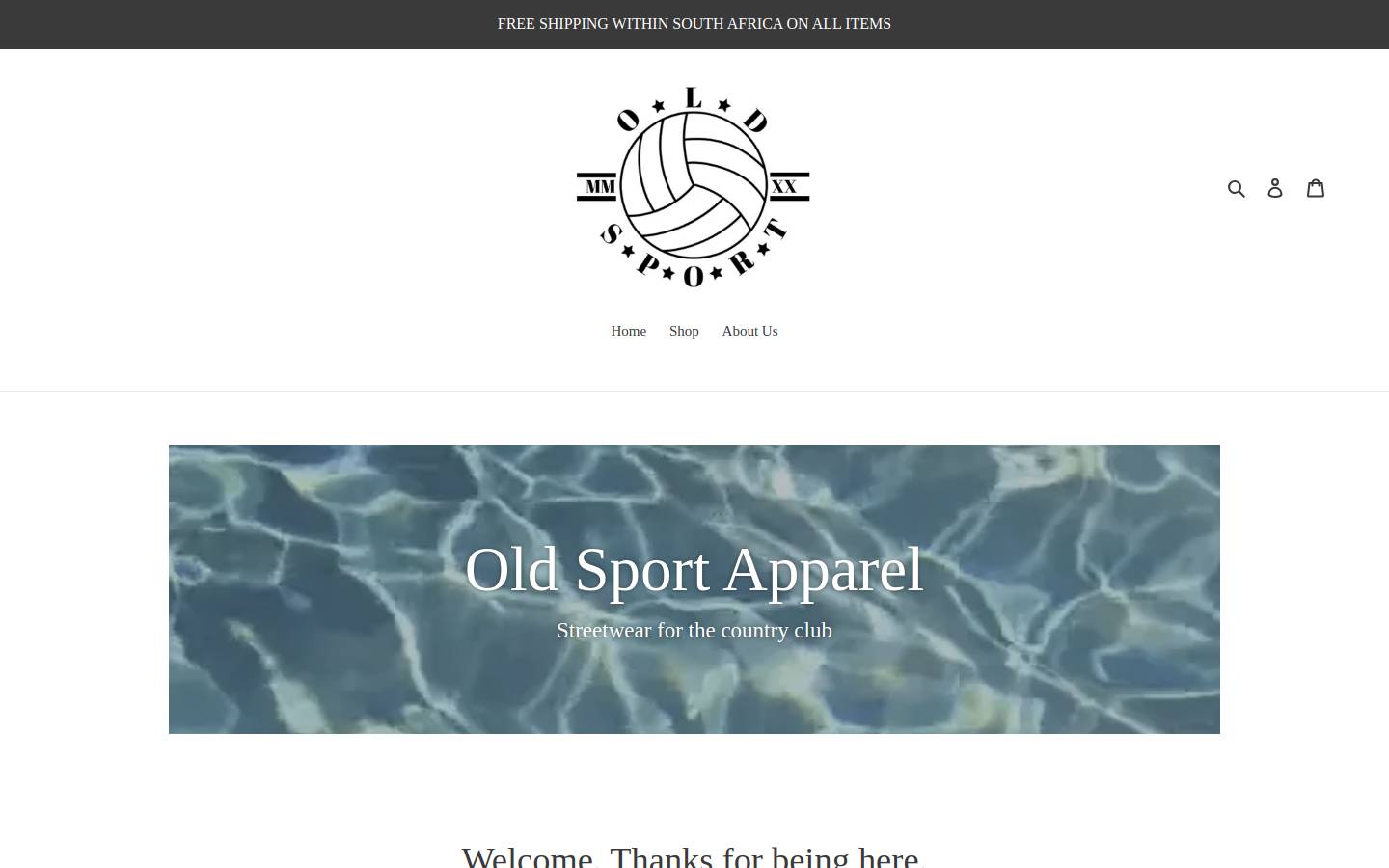 oldsportapparel.com homepage screenshot
