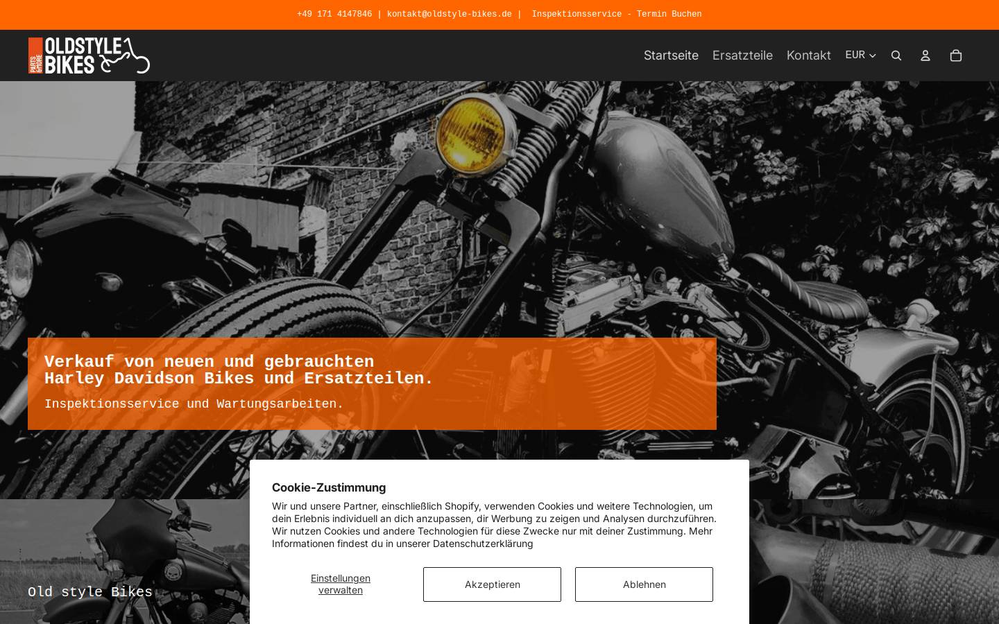 oldstyle-bikes.de homepage screenshot