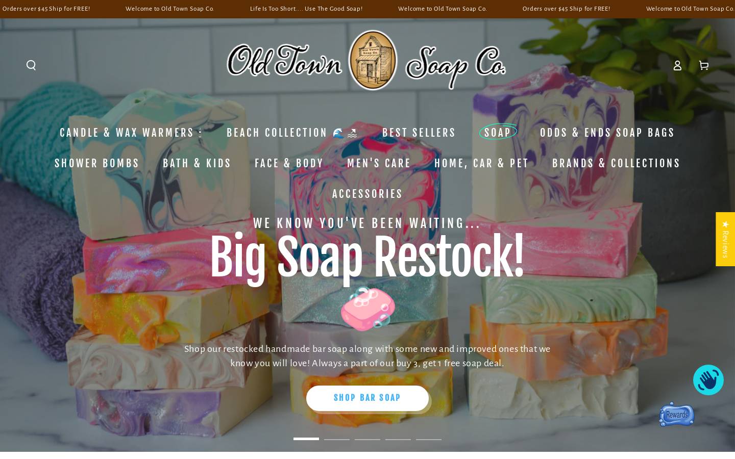 oldtownsoapco.com homepage screenshot
