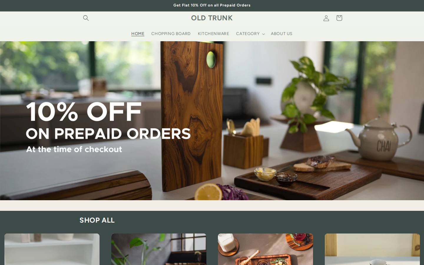 oldtrunk.in homepage screenshot