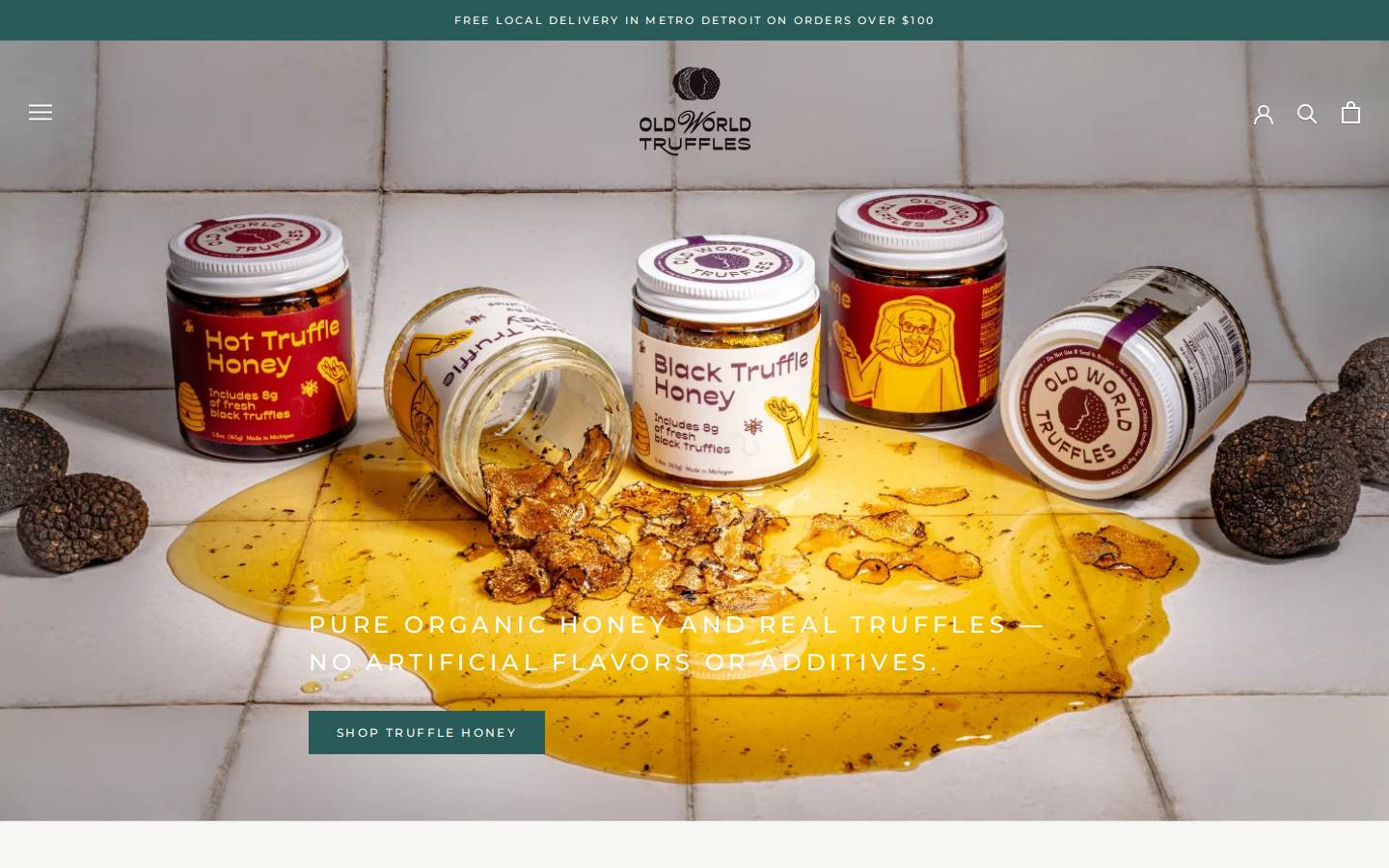 oldworldtruffles.com homepage screenshot