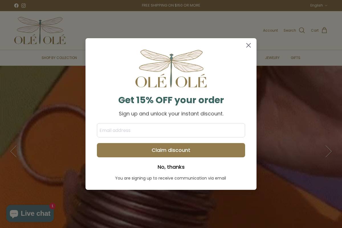 oleoleboutique.com homepage screenshot