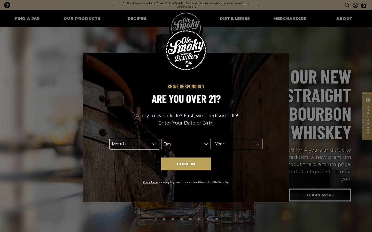 olesmoky.com homepage screenshot
