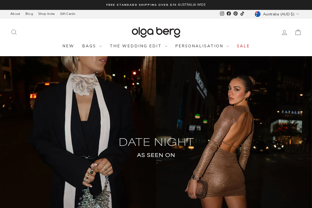 Olga Berg homepage screenshot