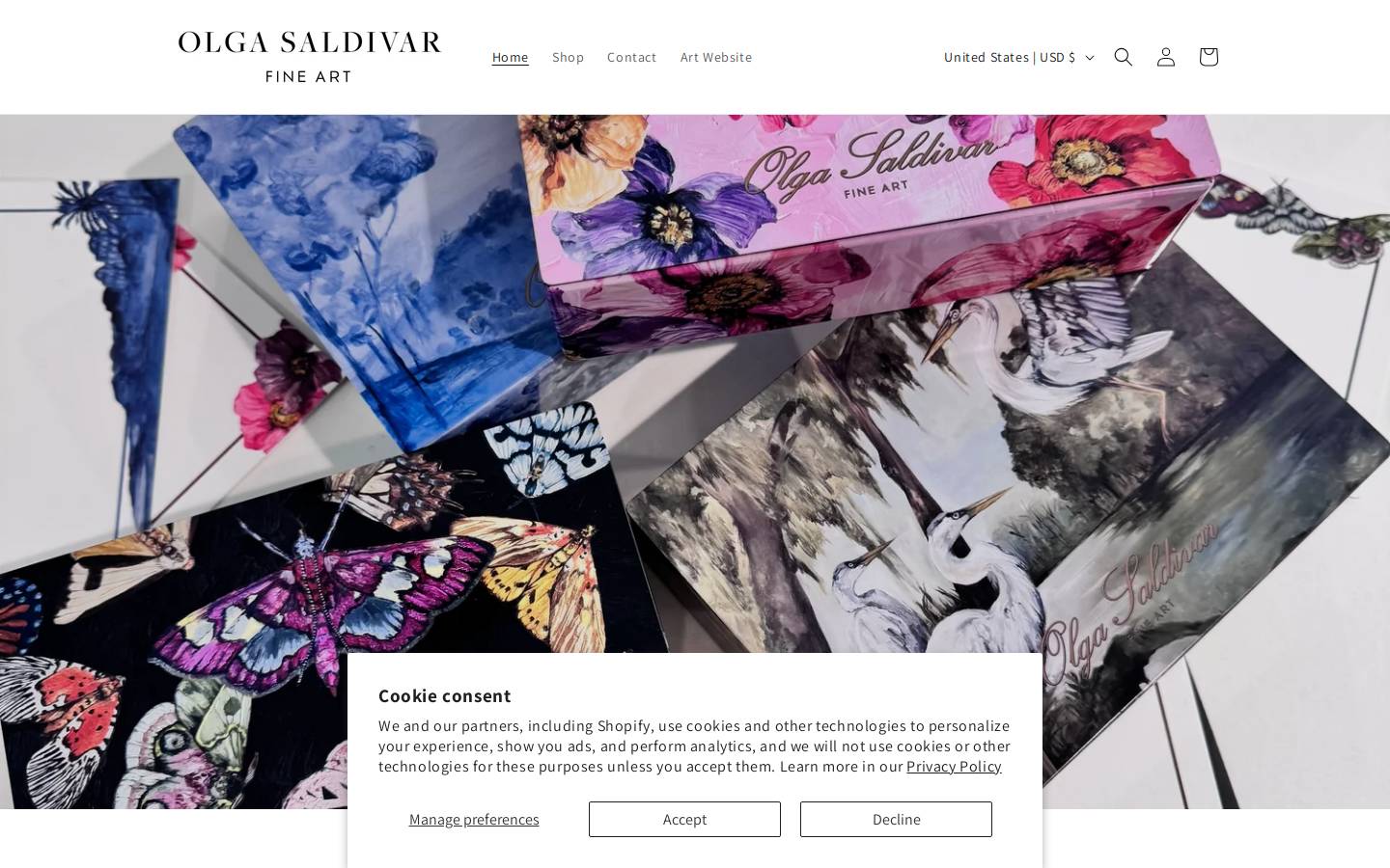 olgasaldivar.com homepage screenshot