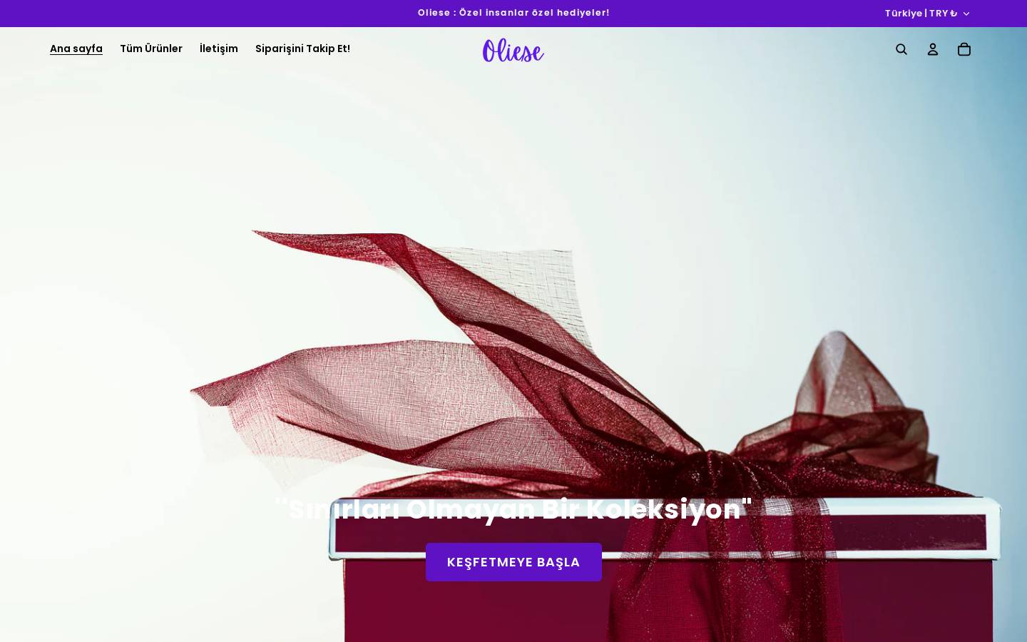 oliese.com homepage screenshot