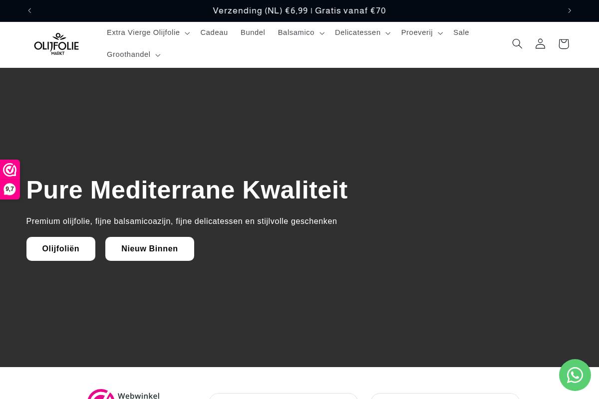 Olijfolie Markt homepage screenshot