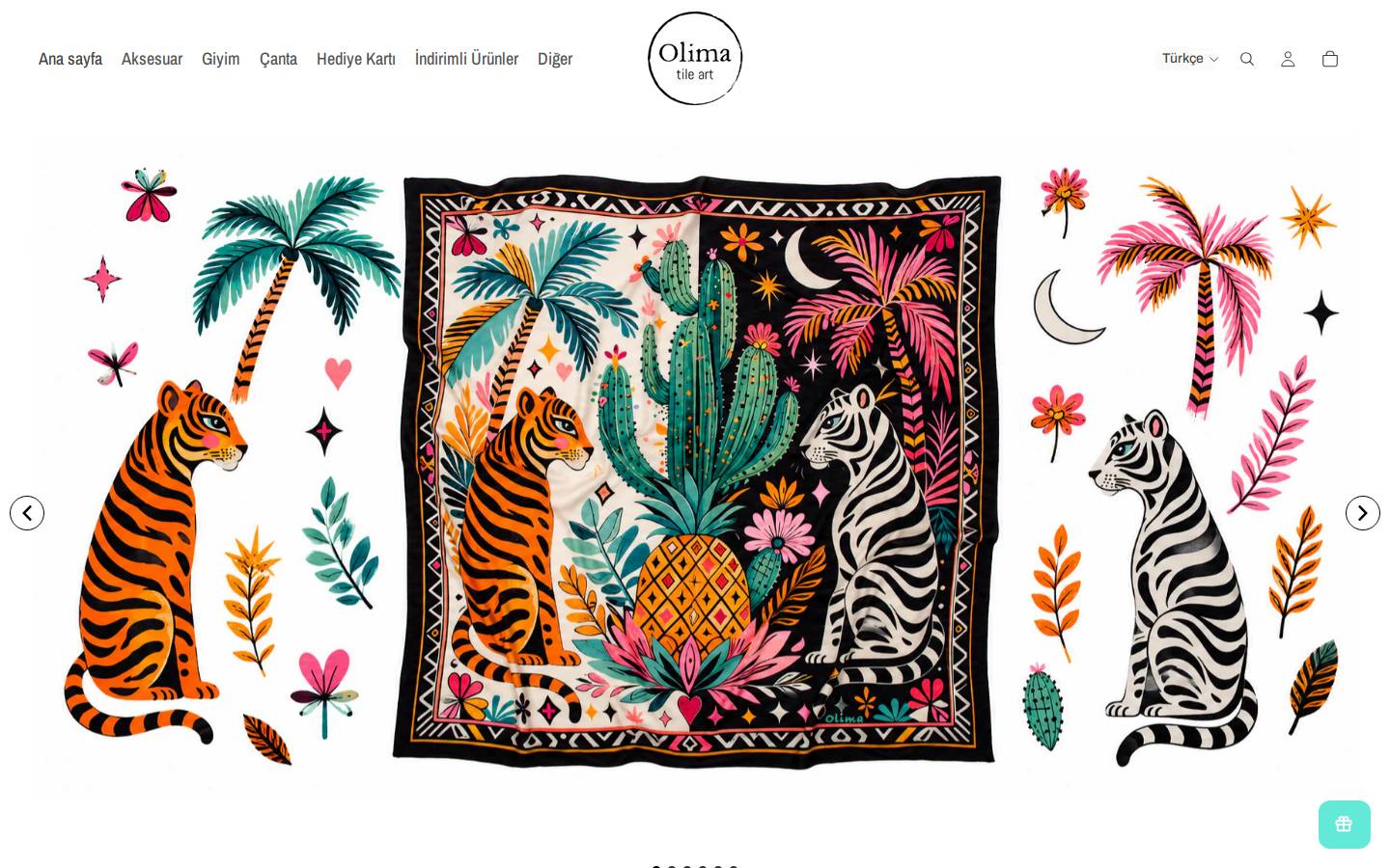 olimatileart.com homepage screenshot