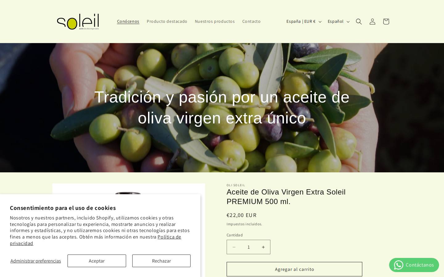 olisoleil.com homepage screenshot