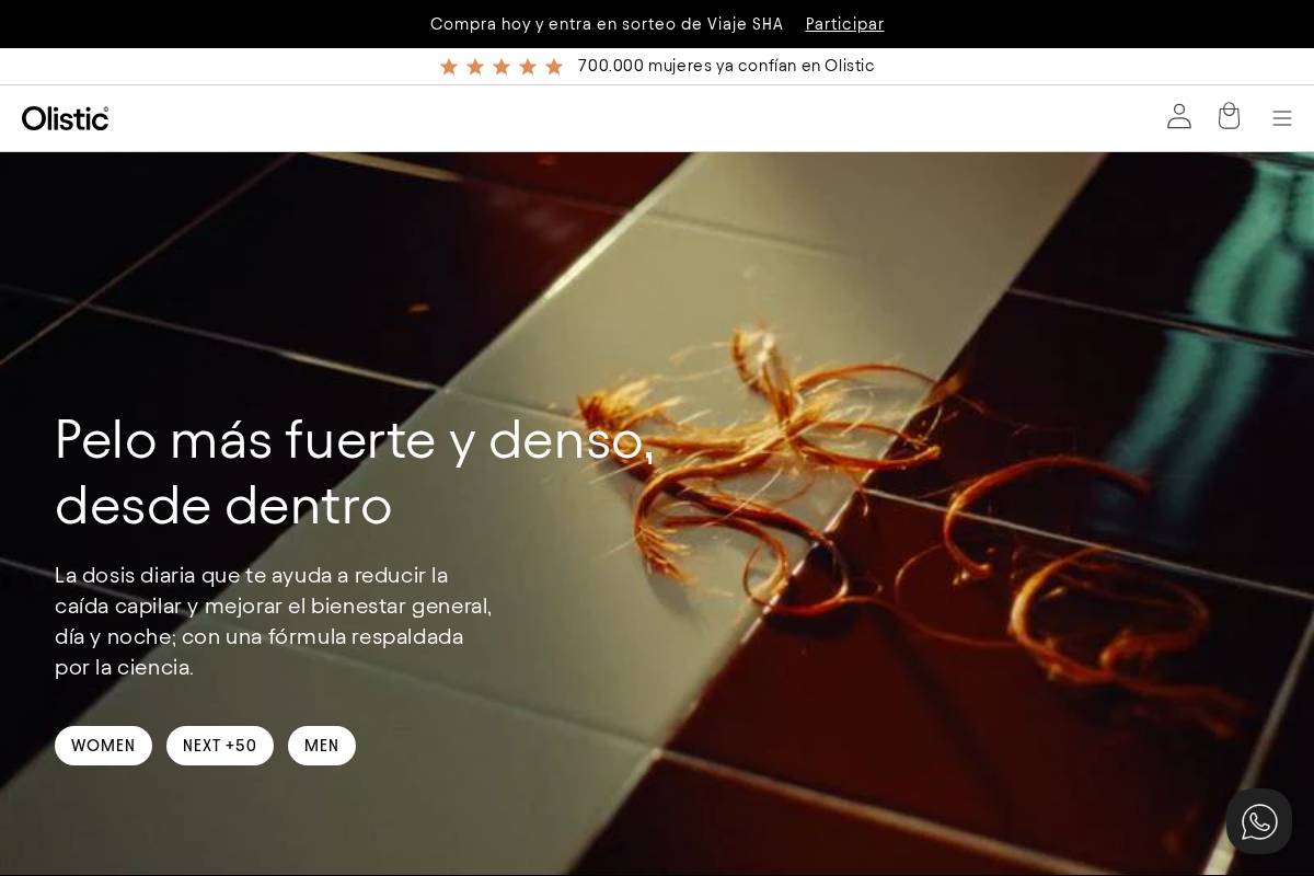 Olistic homepage screenshot