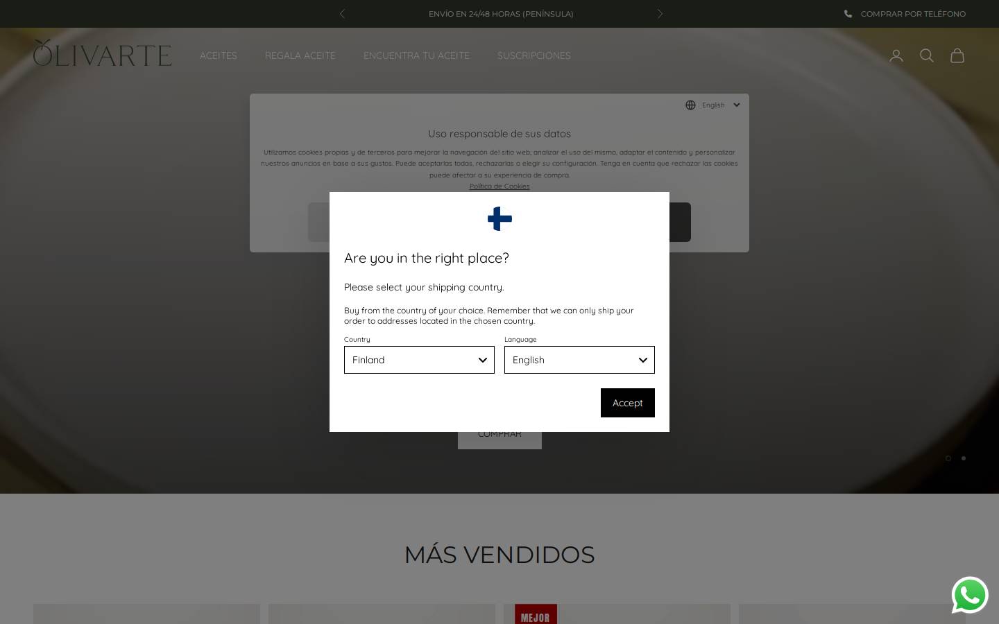 olivarte.es homepage screenshot