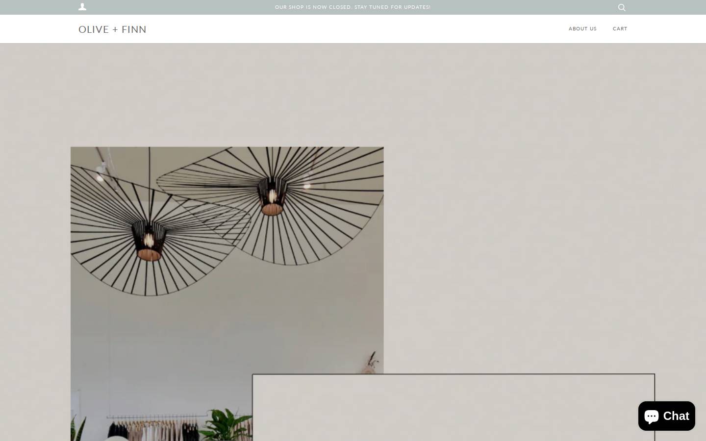 oliveandfinn.com homepage screenshot