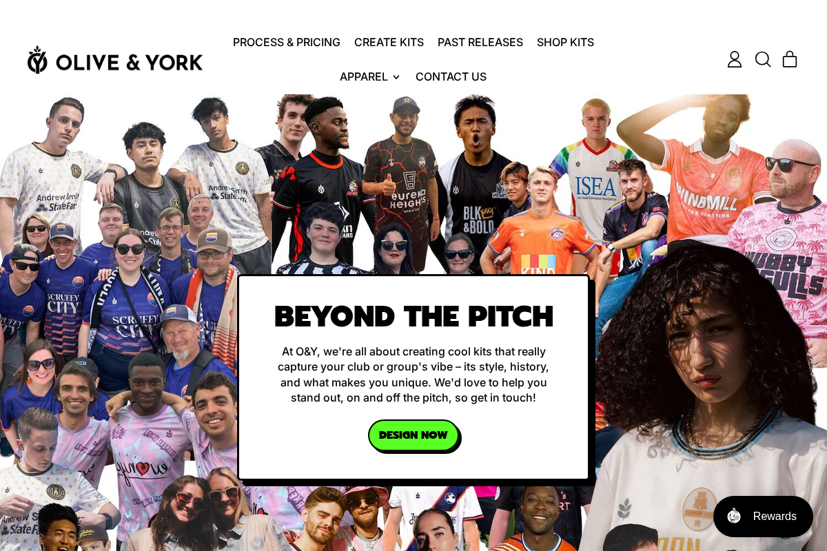 Olive & York homepage screenshot