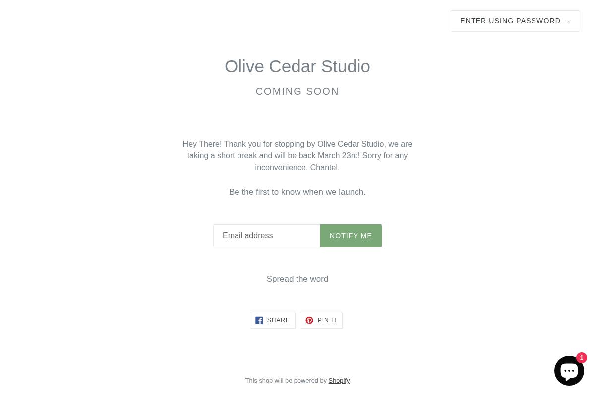 olivecedarstudio.com homepage screenshot