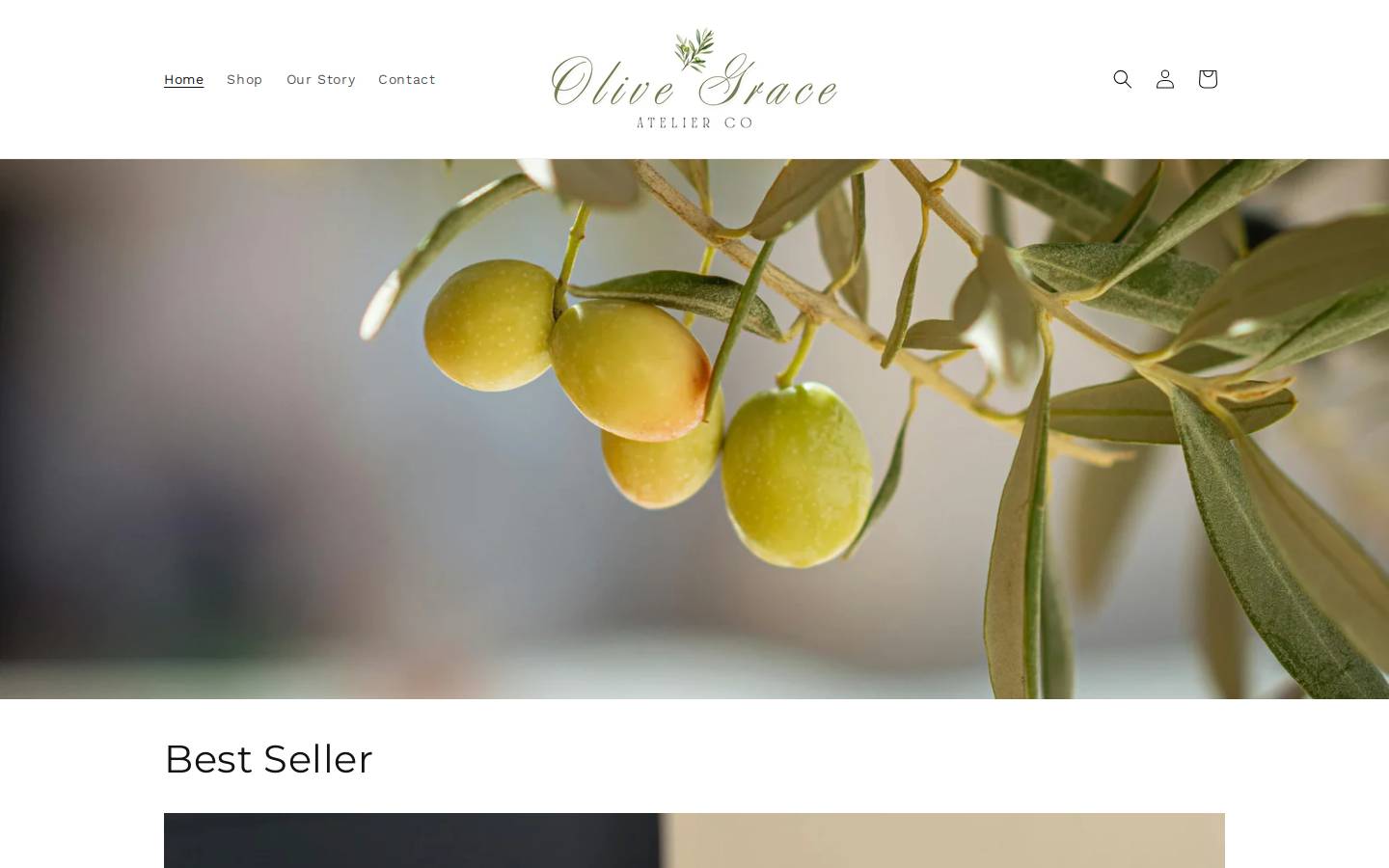 olivegraceatelierco.com homepage screenshot