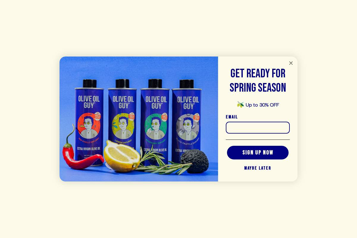 oliveoilguy.com homepage screenshot