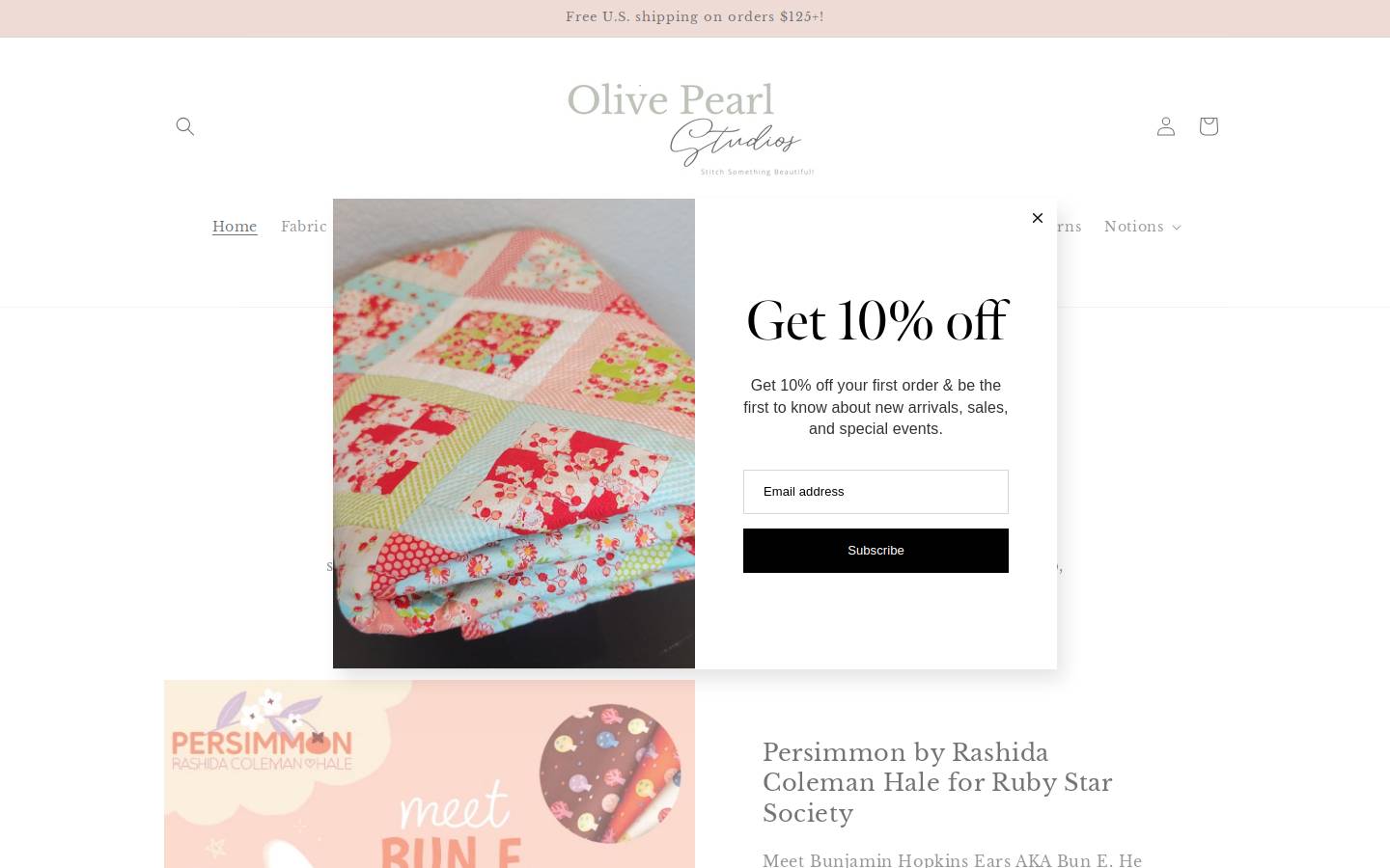olivepearlstudios.com homepage screenshot