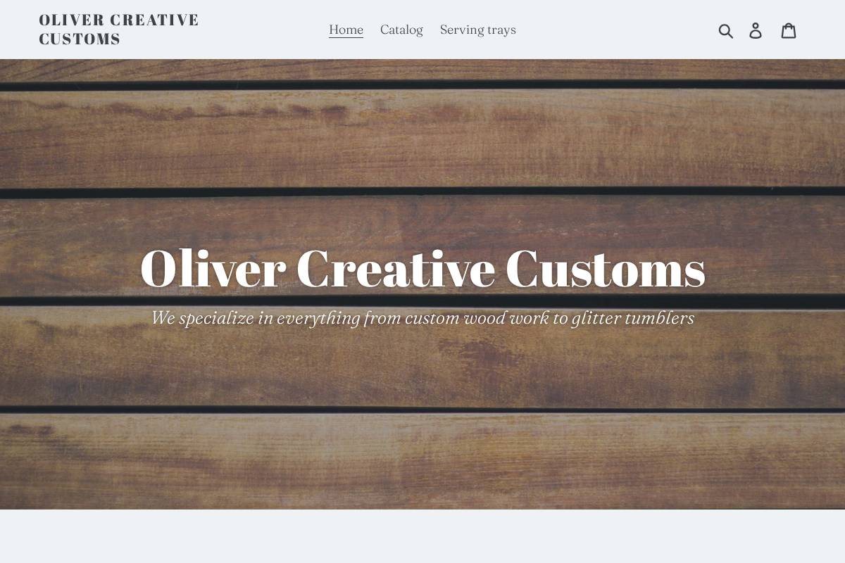 olivercreativecustoms.com homepage screenshot