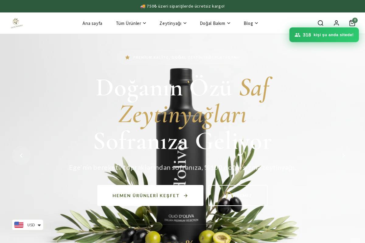 olivereserve.com homepage screenshot