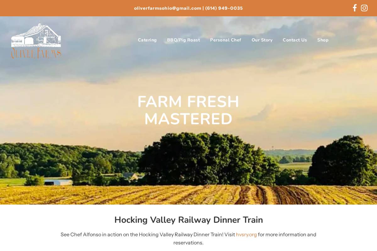 oliverfarmsohio.com homepage screenshot