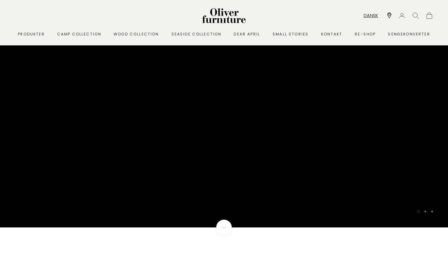 Oliver Furniture homepage screenshot