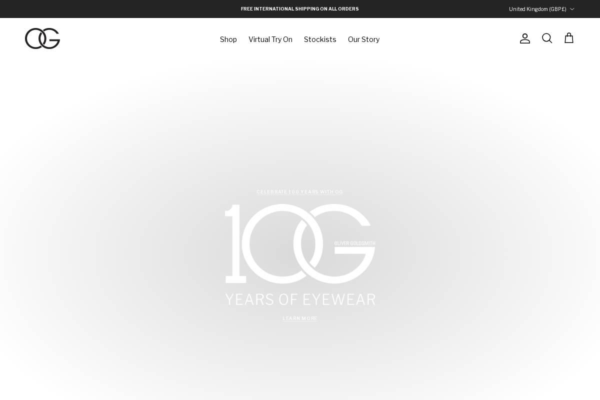 OLIVER GOLDSMITH homepage screenshot
