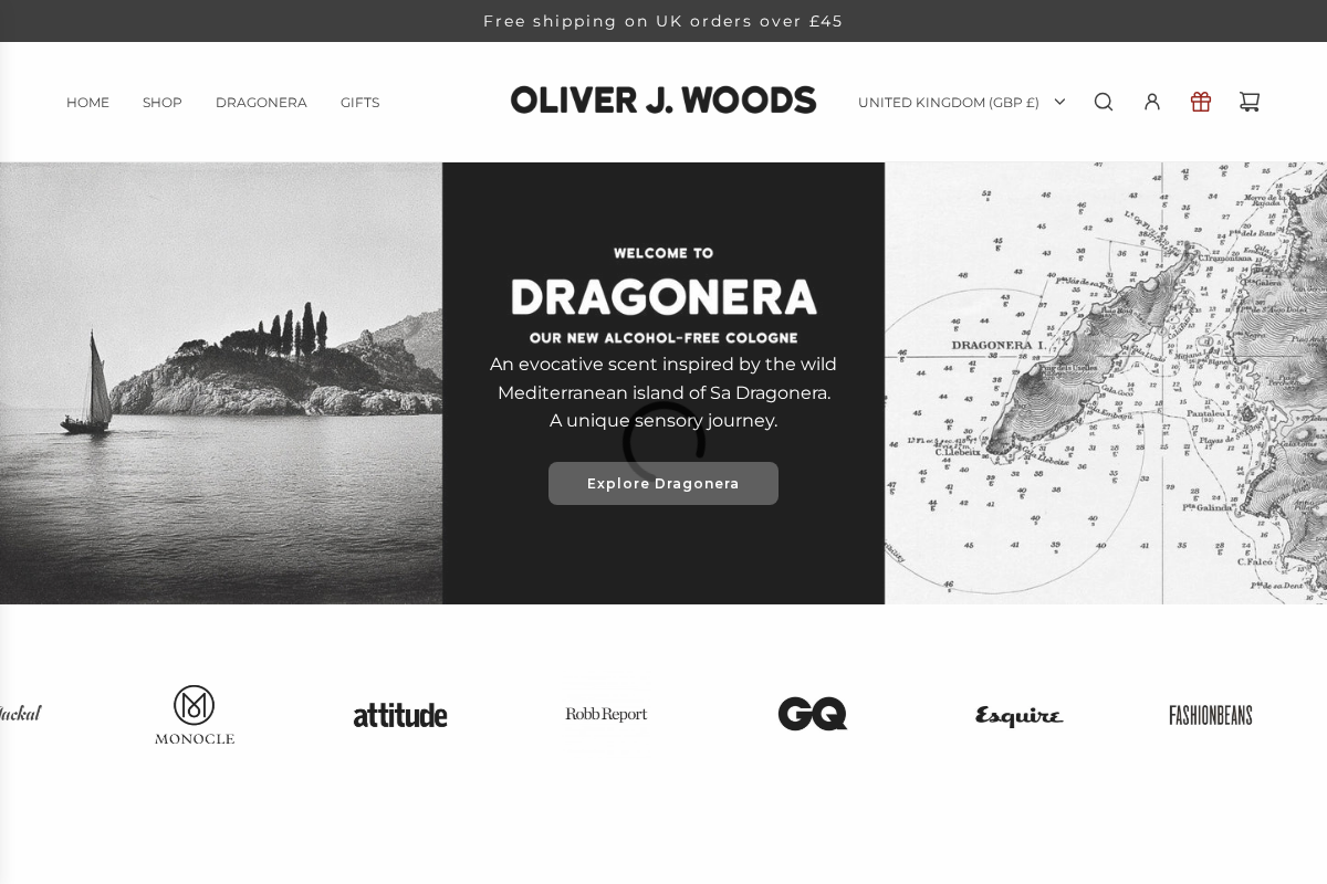 Oliver J. Woods homepage screenshot