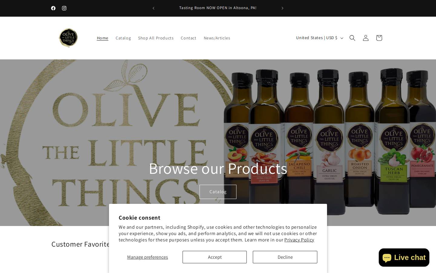 olivethelittlethings.com homepage screenshot