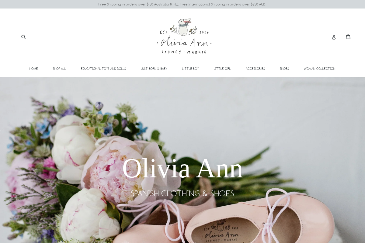 oliviaann.com.au homepage screenshot