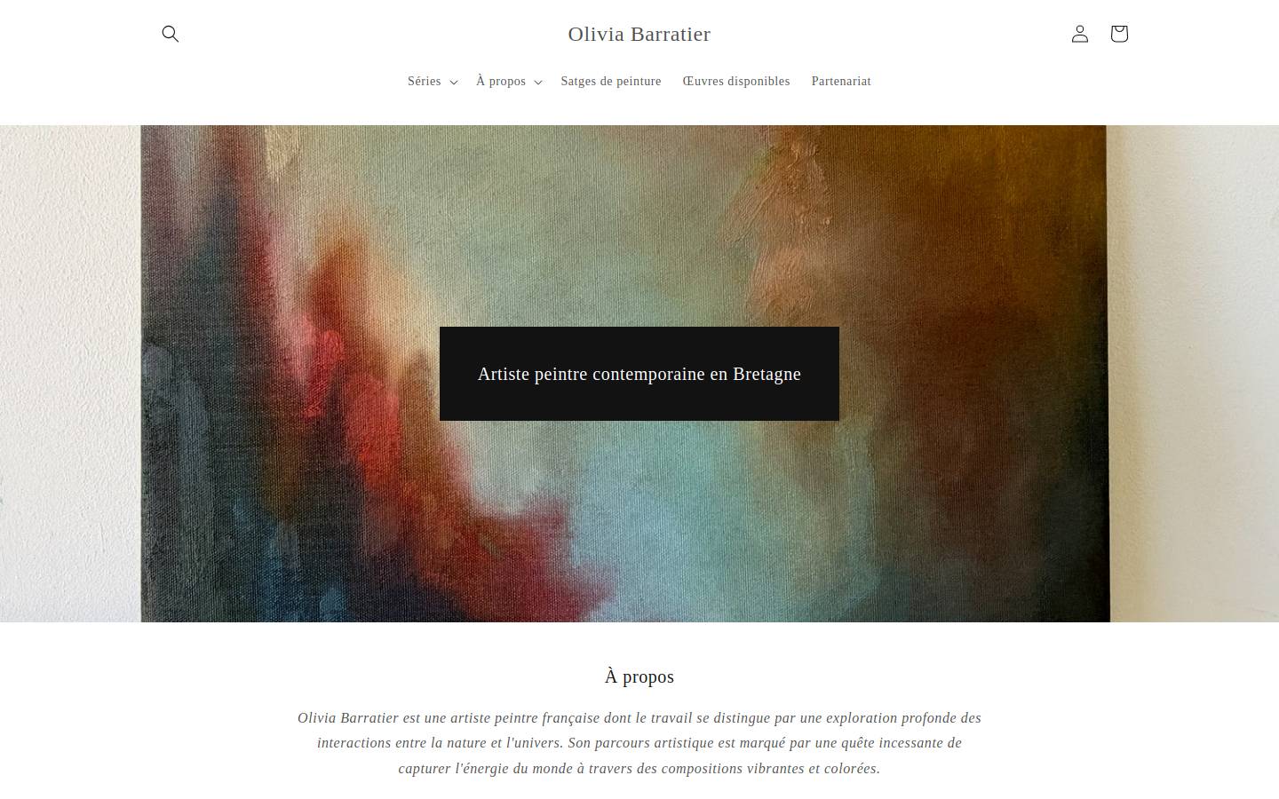 oliviabarratier.com homepage screenshot