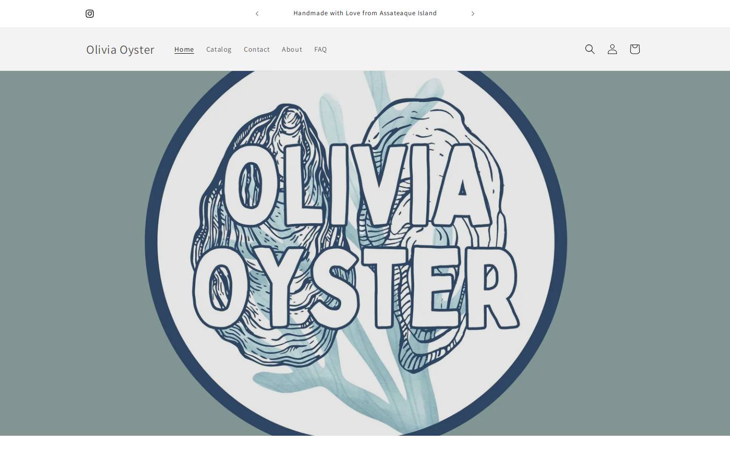 oliviaoyster.com homepage screenshot
