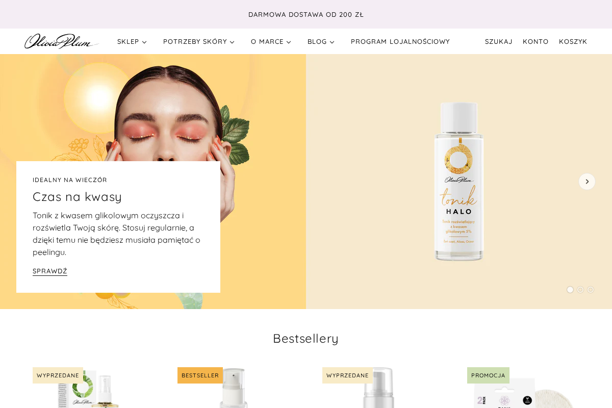 oliviaplum.pl homepage screenshot