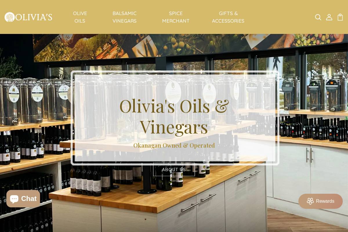 oliviasonline.ca homepage screenshot
