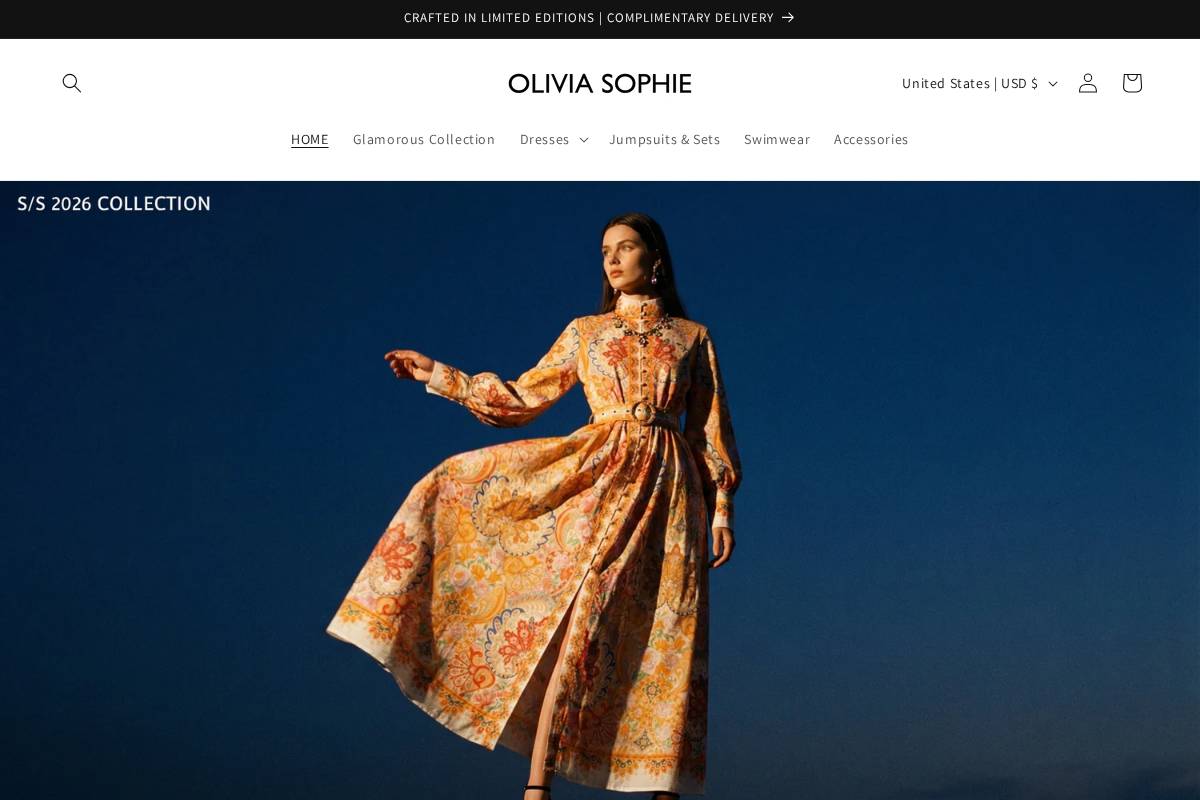 Olivia Sophie homepage screenshot
