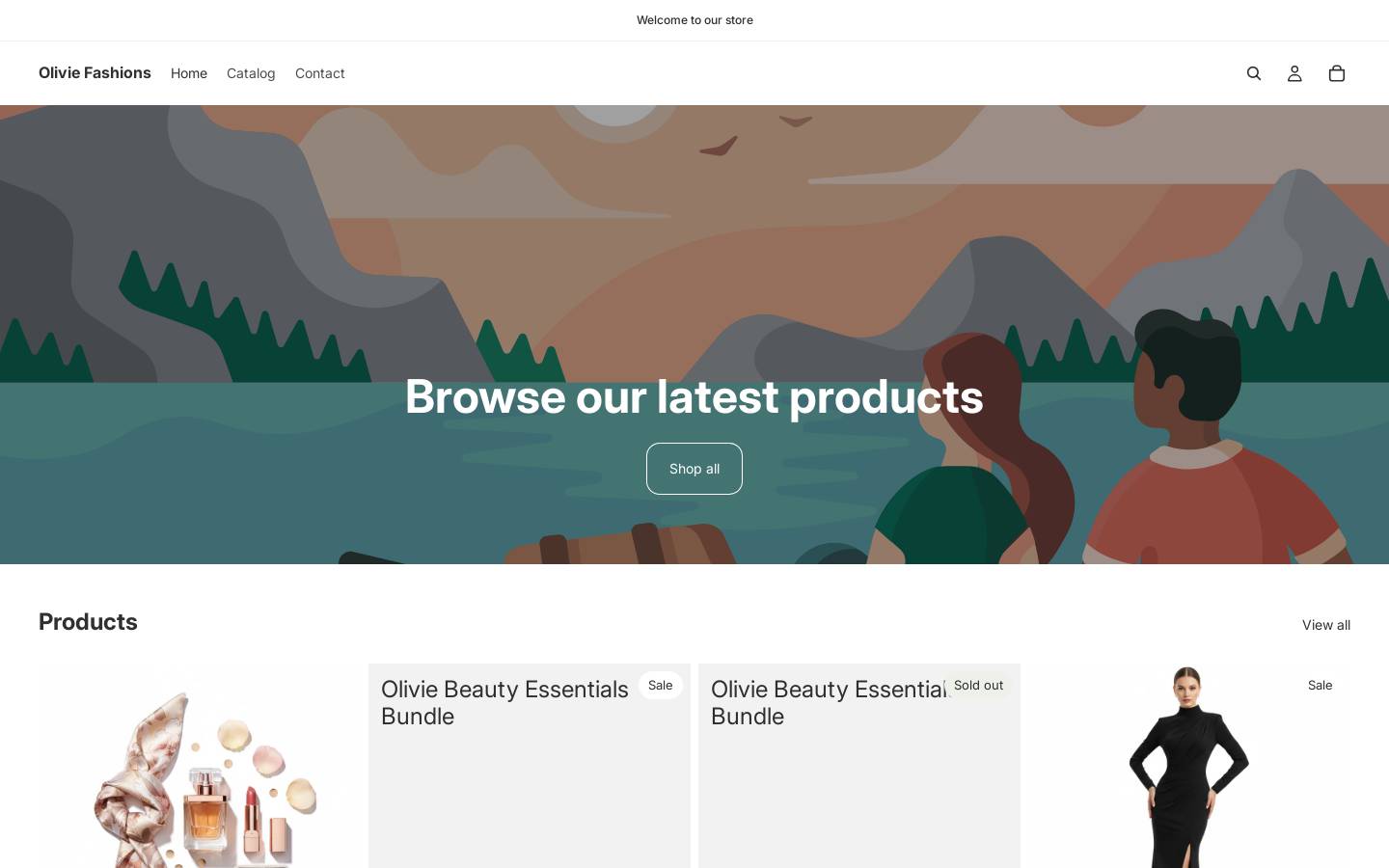 oliviefashions.com homepage screenshot