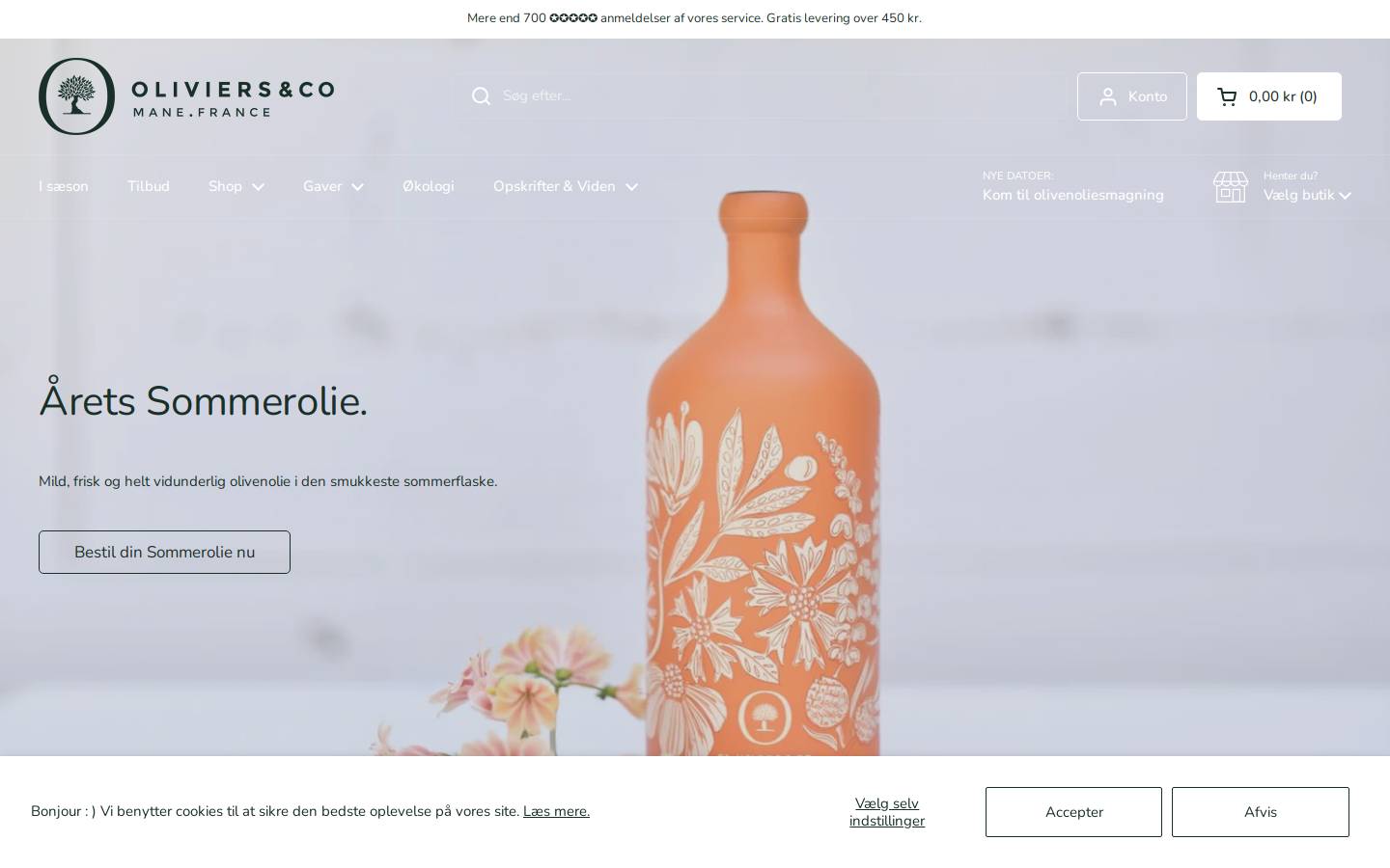 Oliviers & Co homepage screenshot