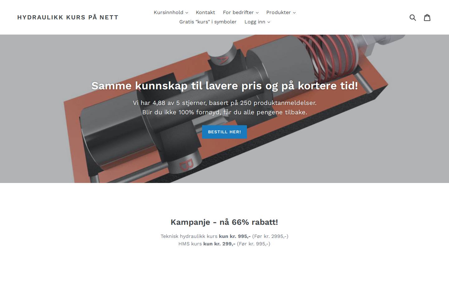oljehydraulikk.no homepage screenshot