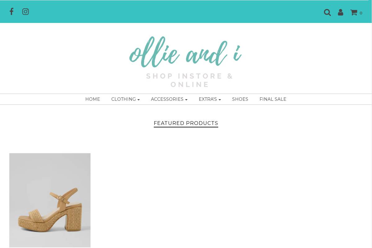 ollieandi.com.au homepage screenshot