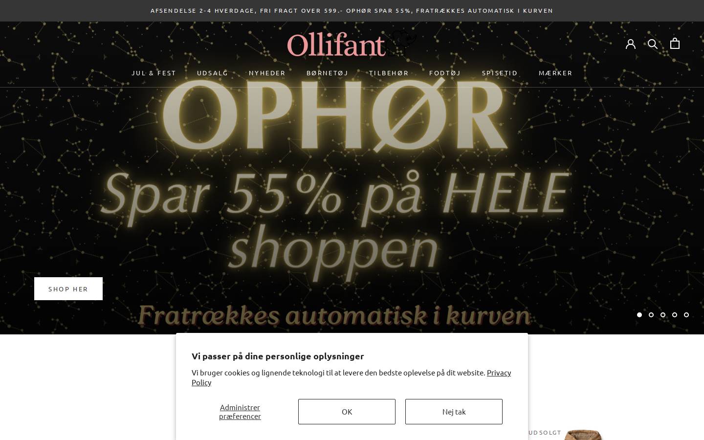 Ollifant homepage screenshot