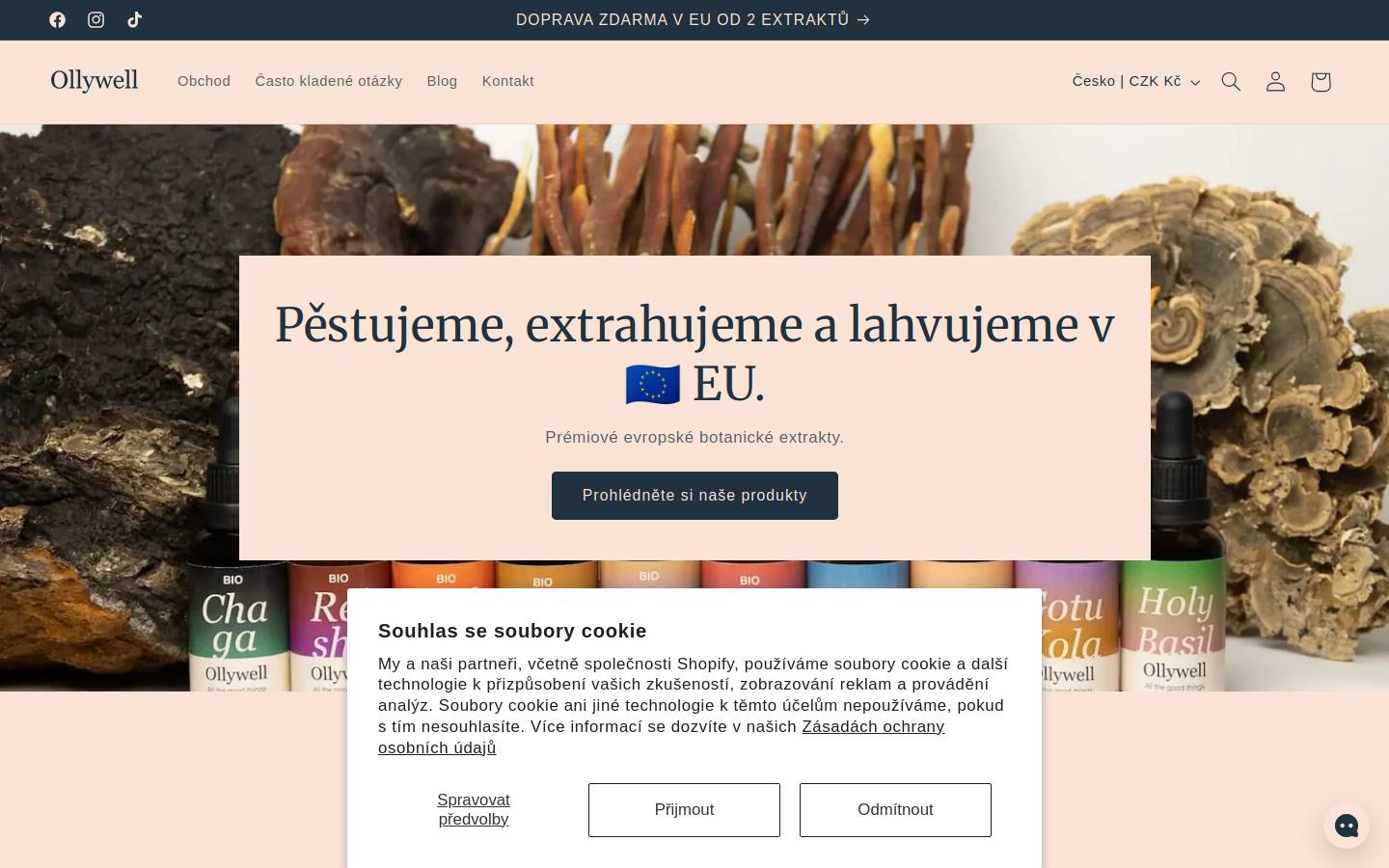 Ollywell homepage screenshot