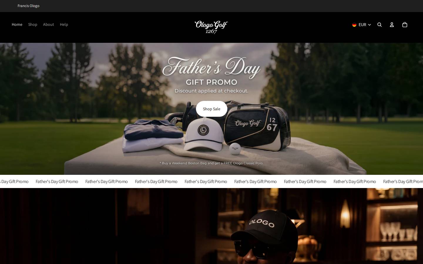 ologogolf.com homepage screenshot
