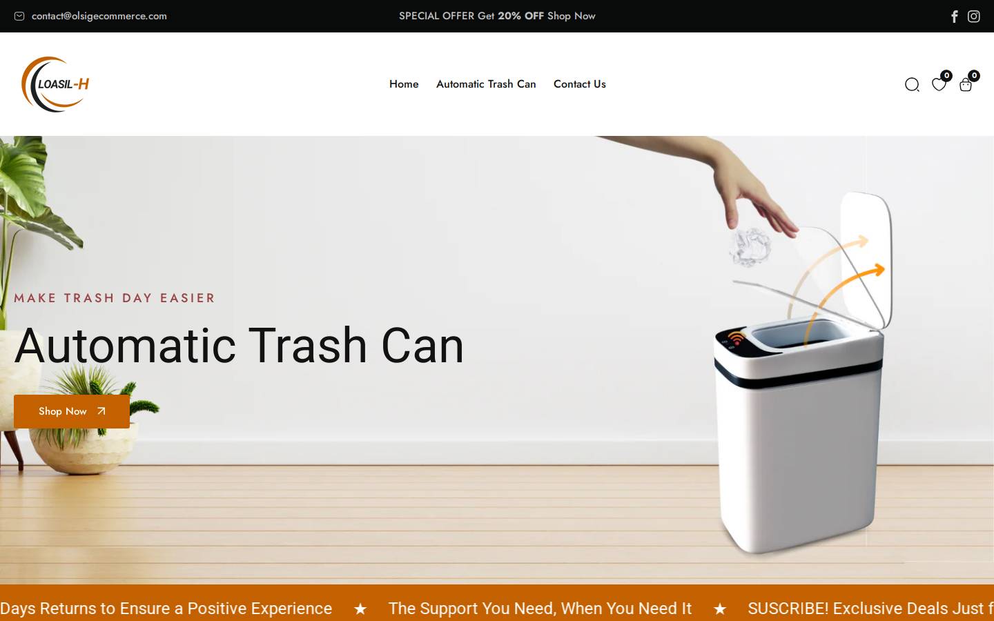 olsigecommerce.com homepage screenshot