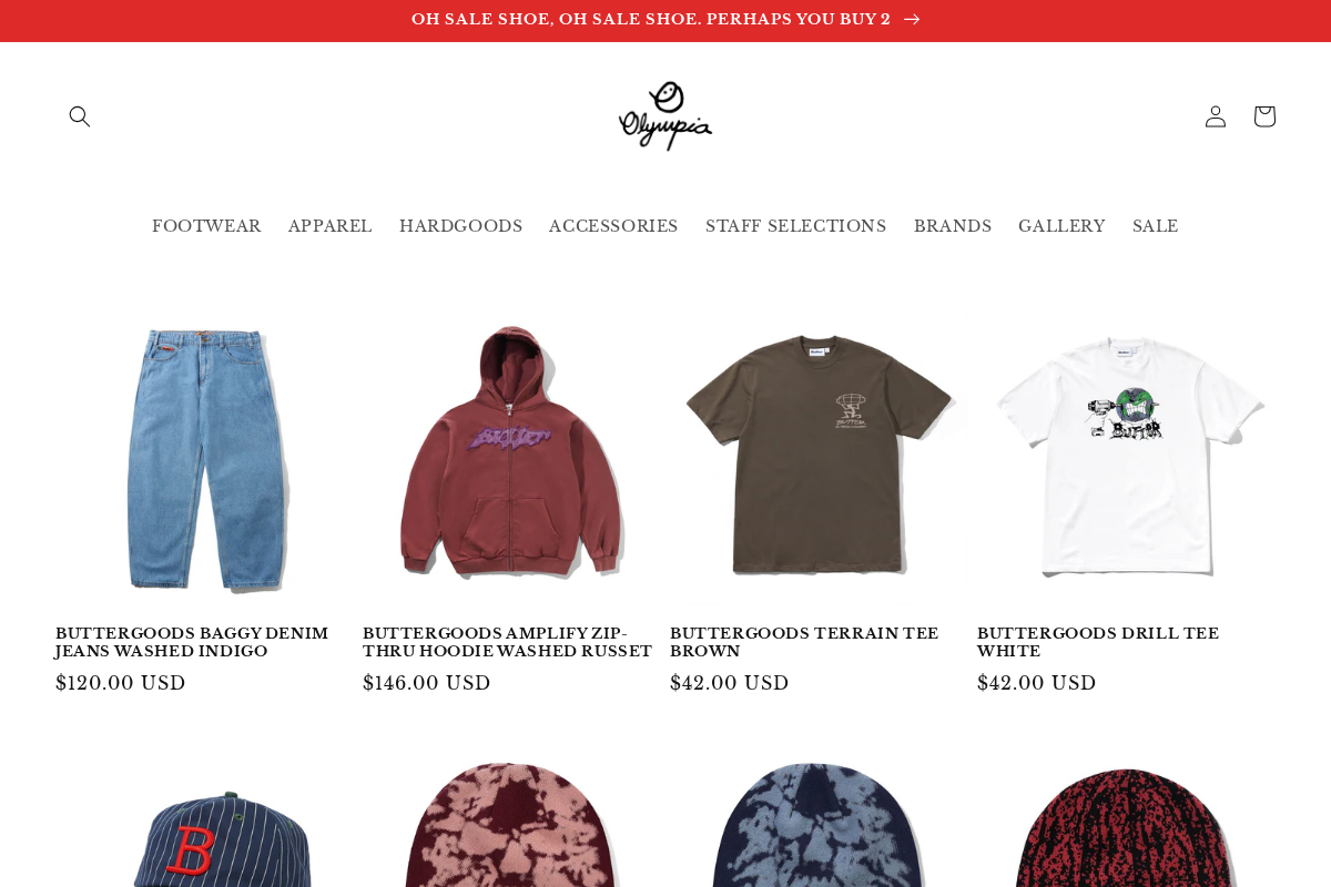 Olympia Skateshop homepage screenshot