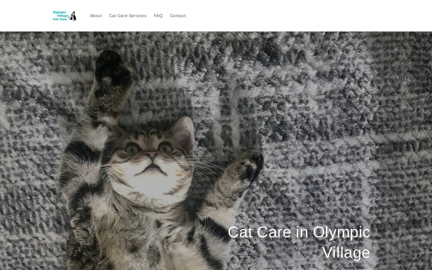 olympicvillagecatcare.com homepage screenshot