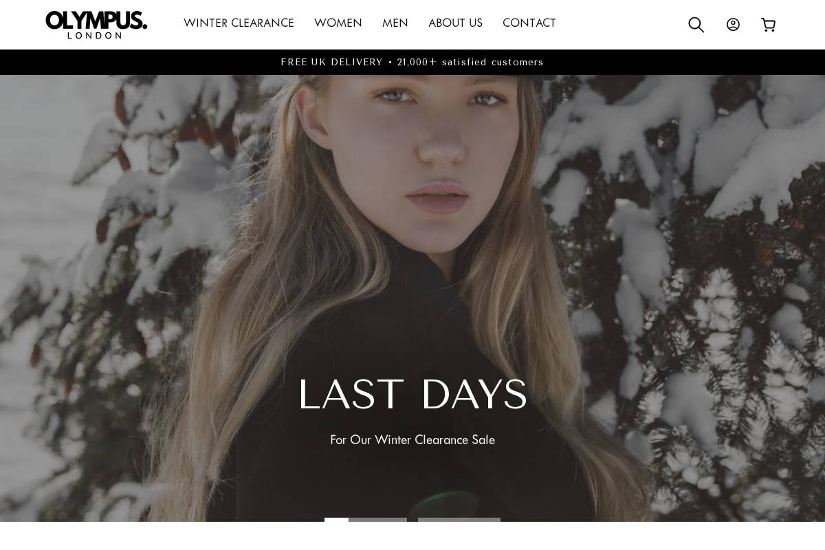 Olympuslondon homepage screenshot